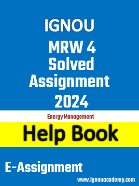 IGNOU MRW 4 Solved Assignment 2024
